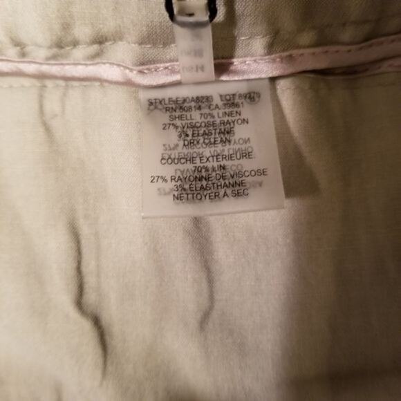 NWT Elie Tahari Stretch Linen Blend Etta Pant Size 14 - Picture 9 of 13